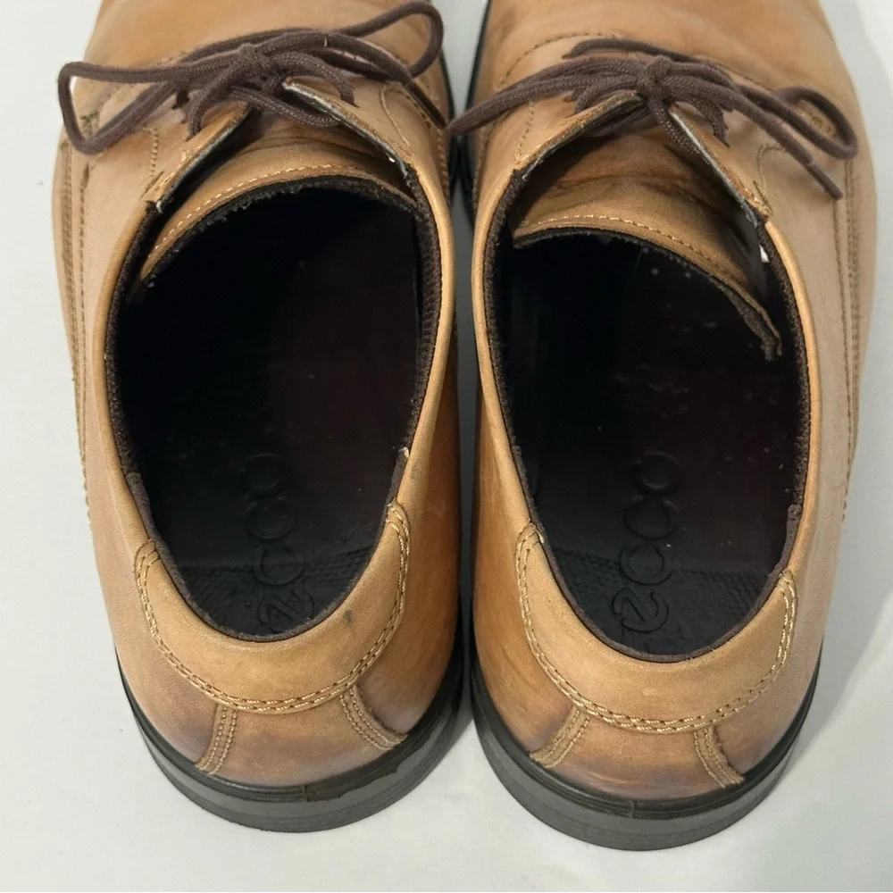 Ecco Men Derby Shoe Leather Lace-Up Business Casual Office Contemporary 43/9-9.5
